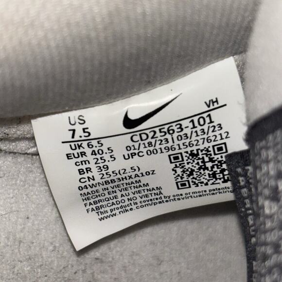 Nike SB Dunk Low CD2563-101 White Gum Sneakers Mens Size 7.5 - Picture 6 of 9